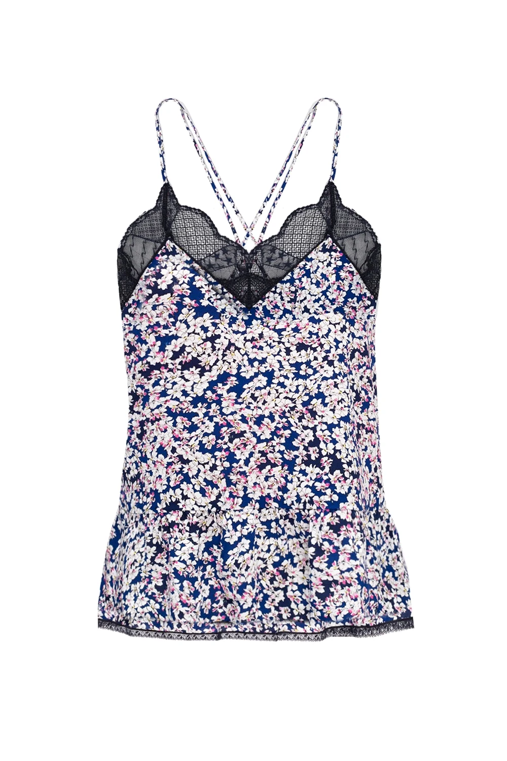 Patterned top with straps