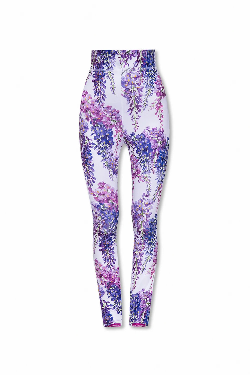 PURPLE Leggings with floral motif
