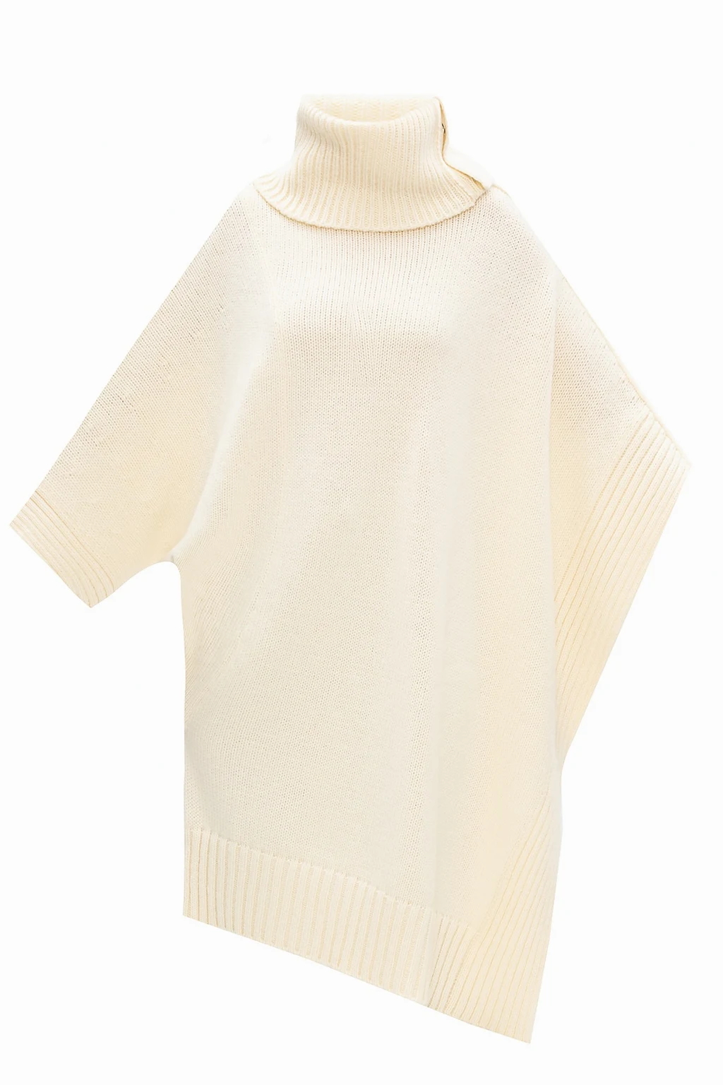 cream Knitted poncho