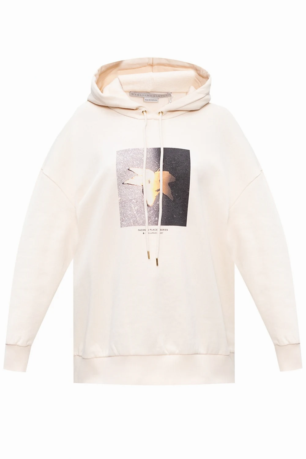cream Printed hoodie