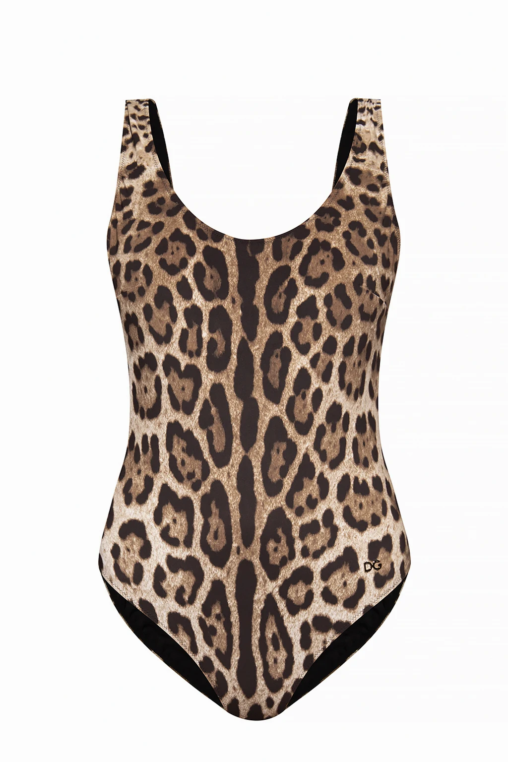 BROWN One-piece swimsuit w/ animal motif