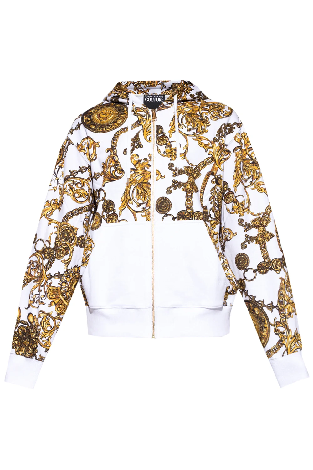 WHITE Sweatshirt with Baroque print