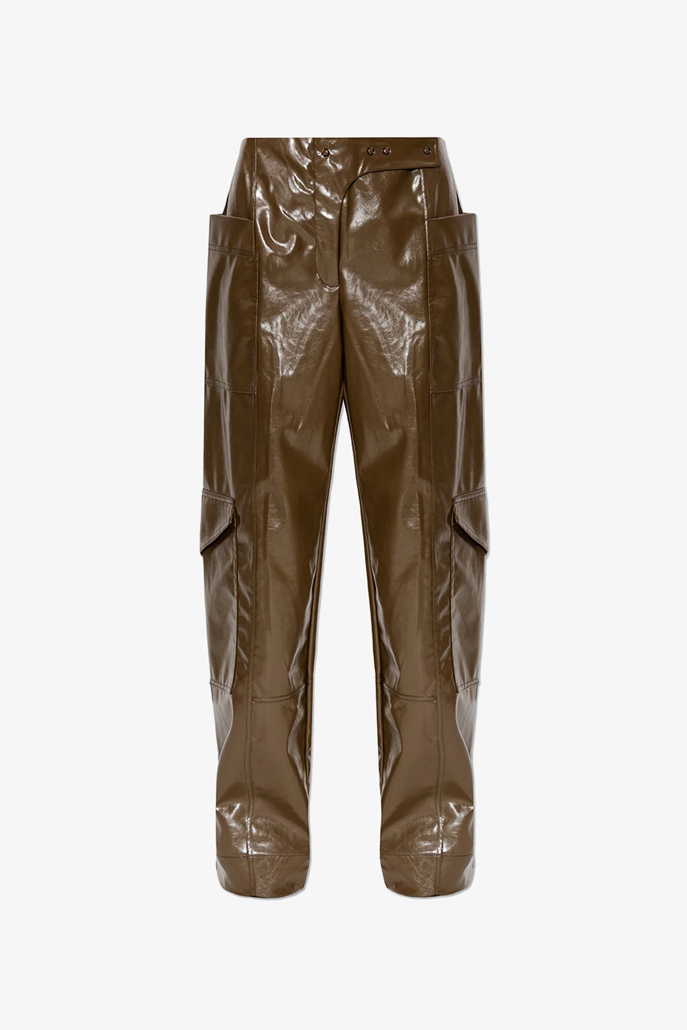 Faux leather trousers