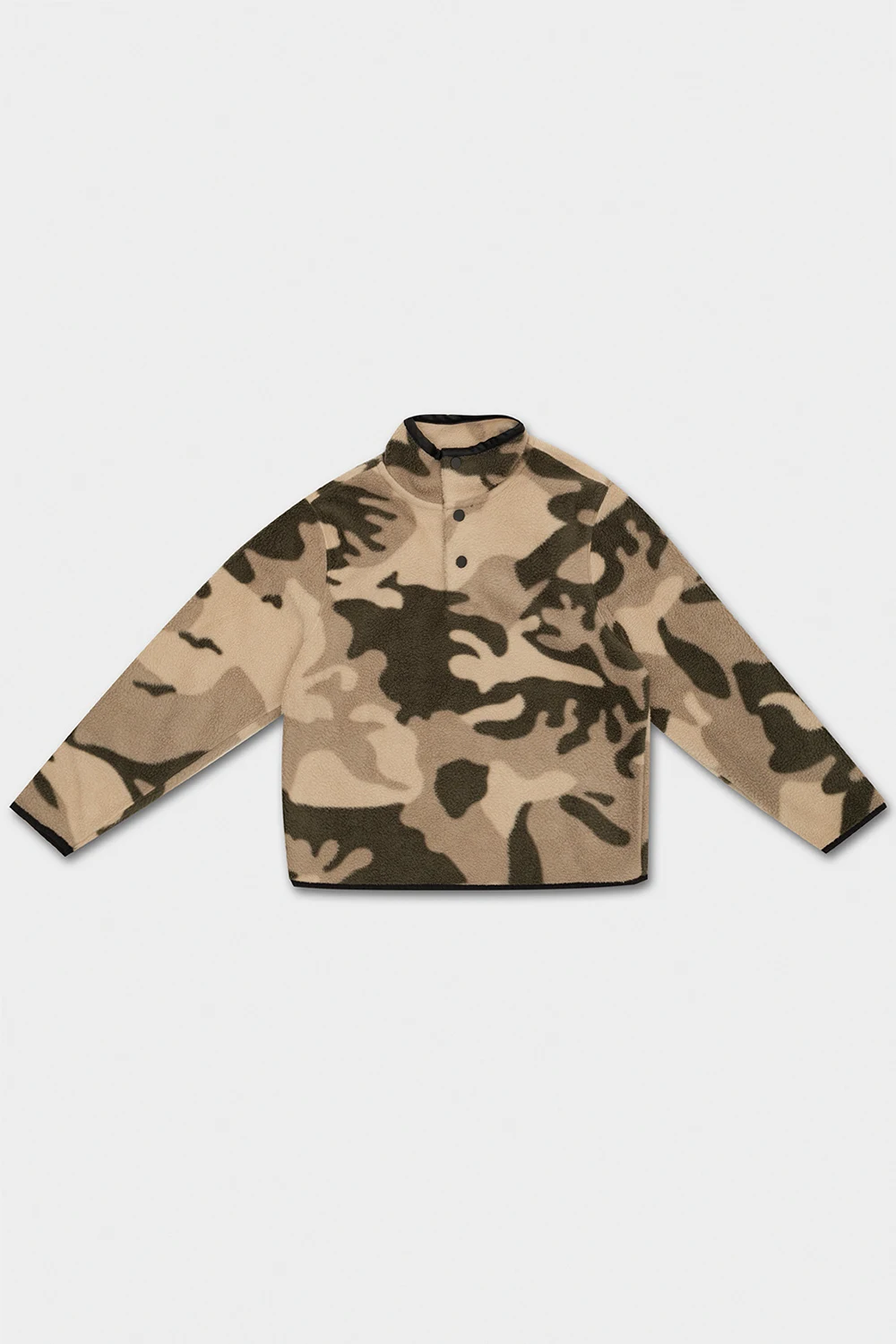 Patterned fleece sweatshirt