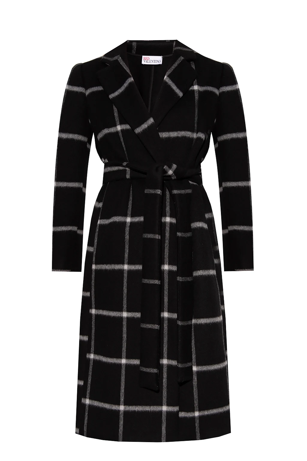 BLACK Checked coat