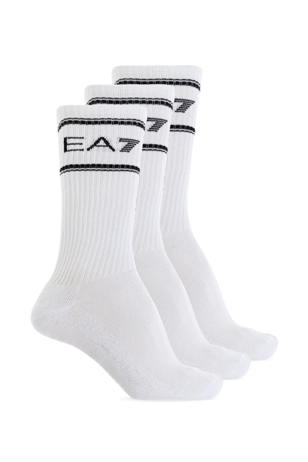 WEISS 3er-Pack Socken mit Logo