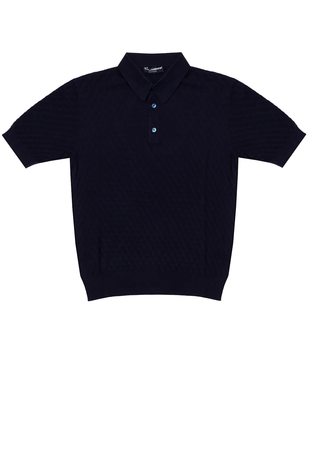 NAVY BLUE Silk polo shirt