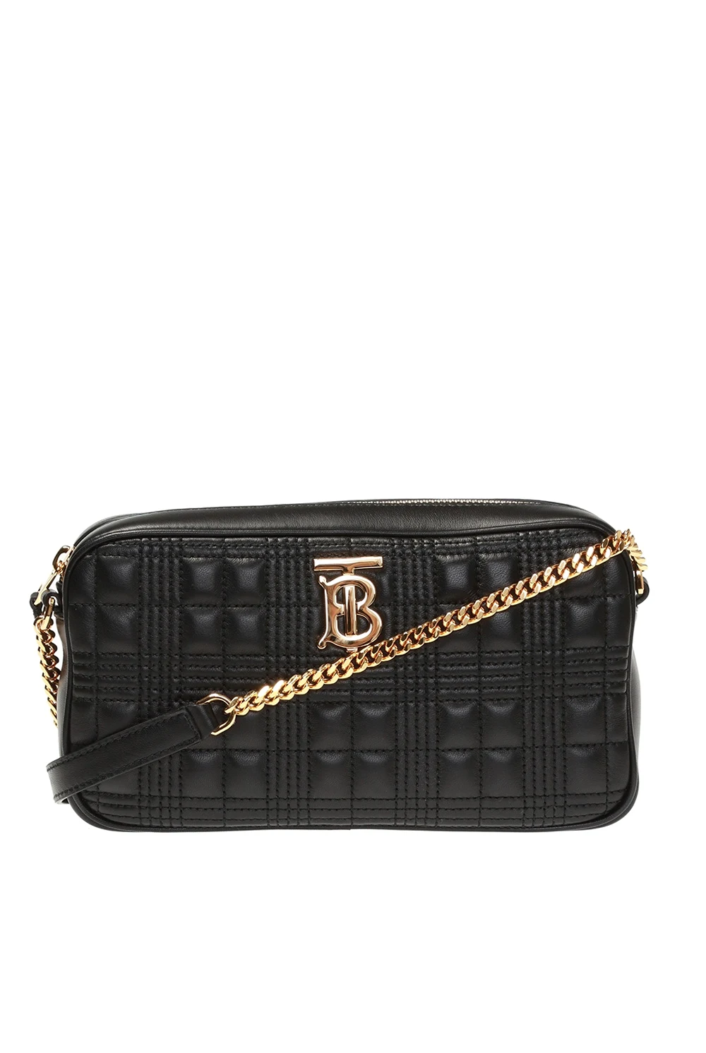 BLACK ‘TB’ quilted shoulder bag
