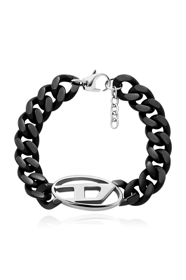 BLACK Bracelet with logo