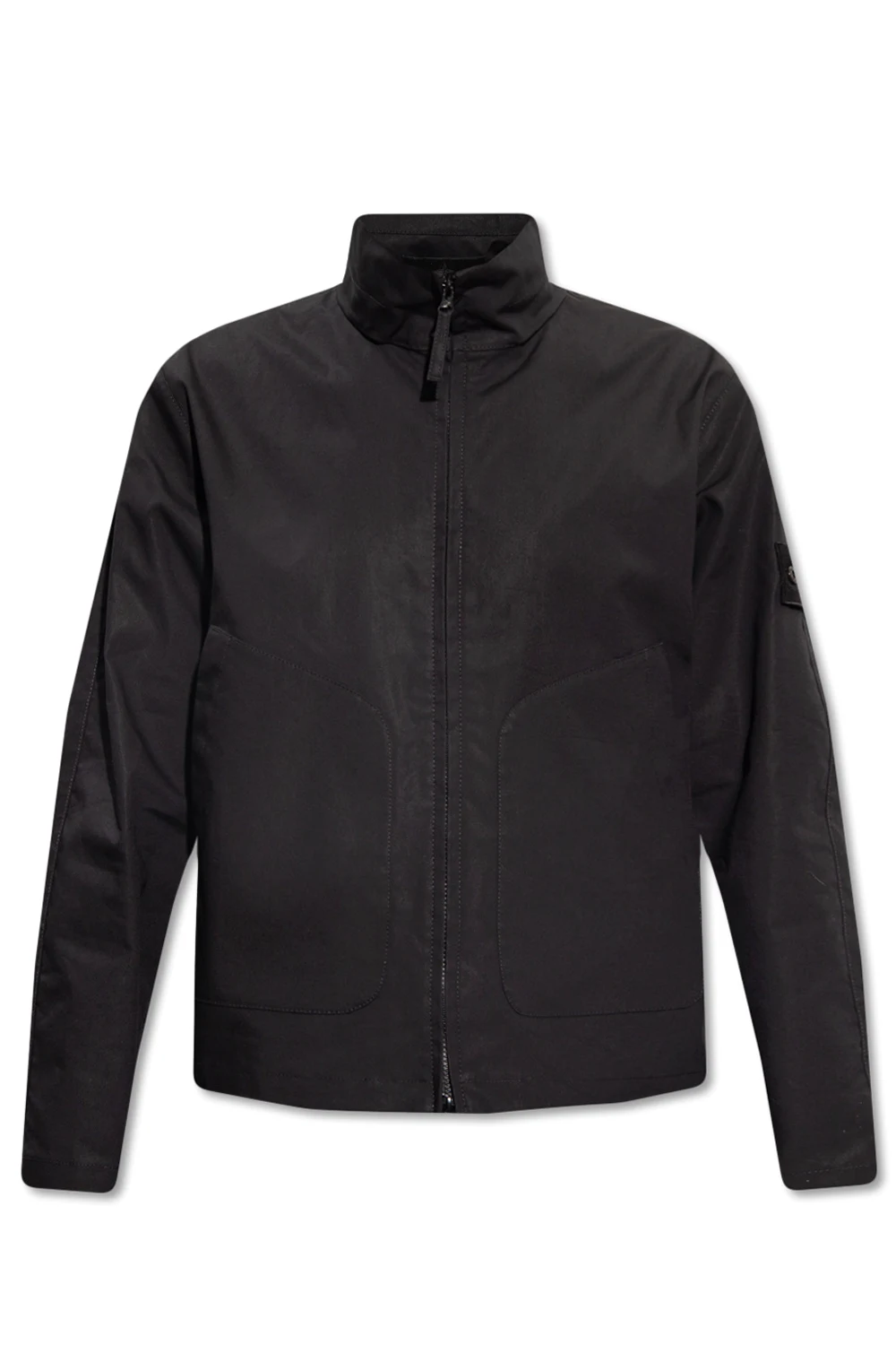 Jacket with standing collar