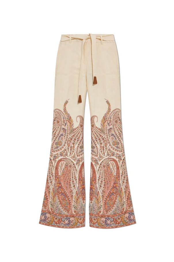 CREME Hose mit Print