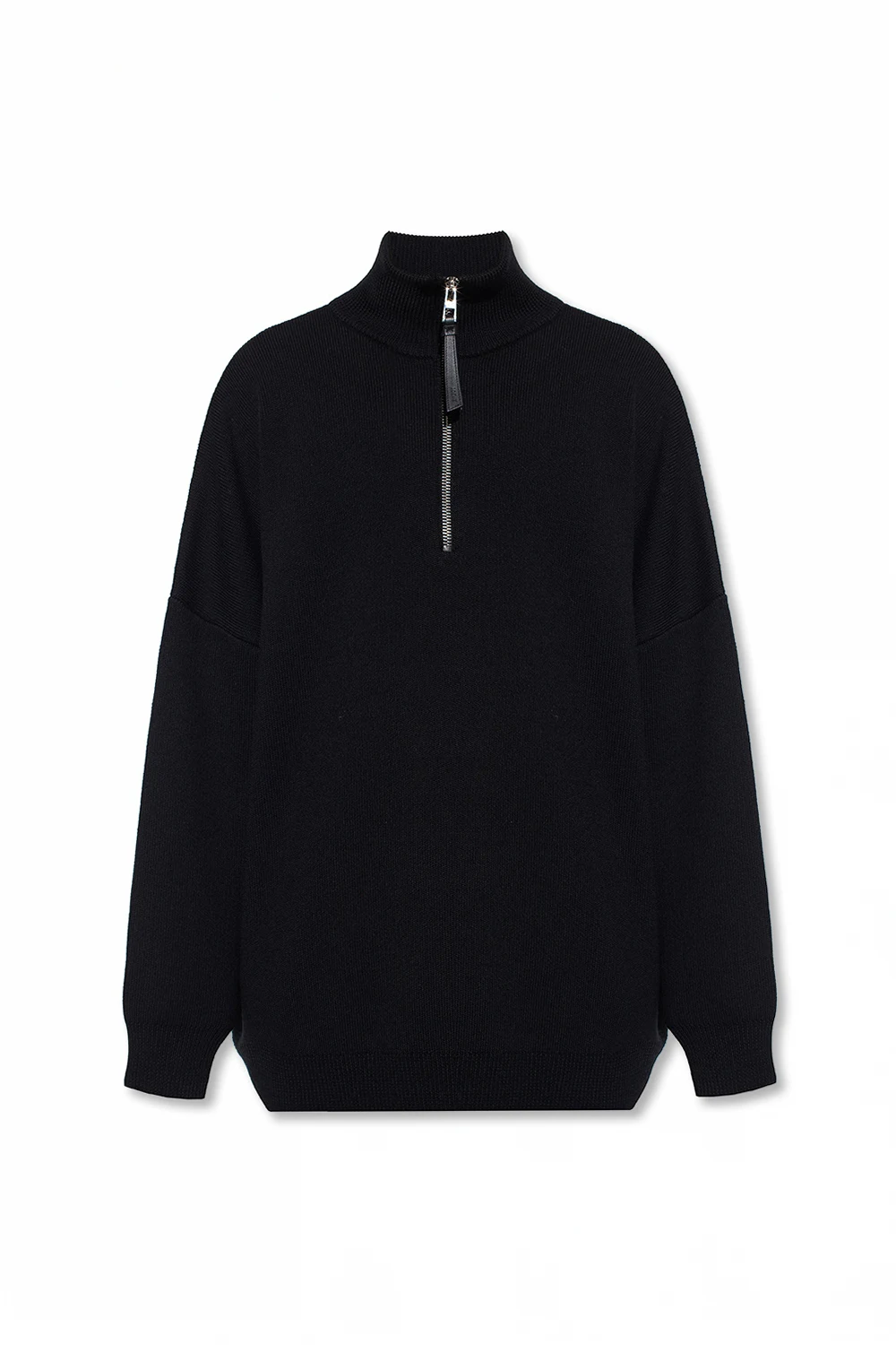 BLACK Wool sweater with logo
