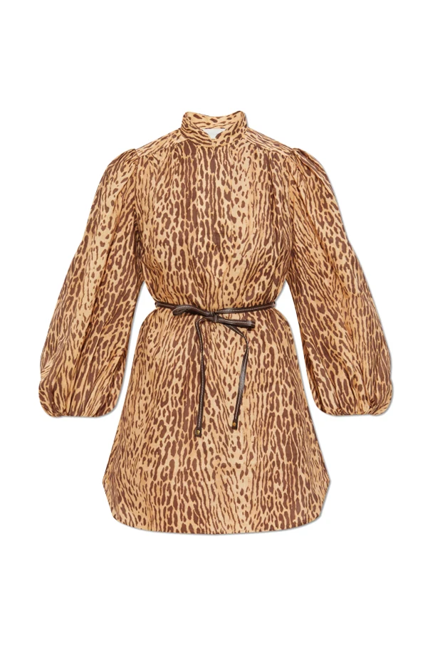 BEIGE Kleid mit Animal-Print