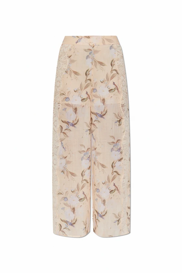 ROSA Hose mit Spitzenbesätzen