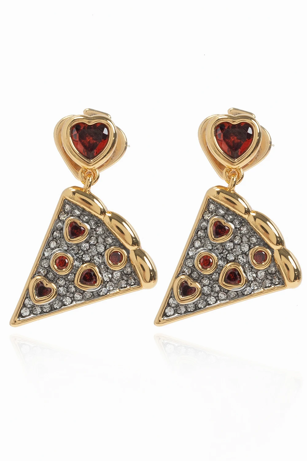 GOLD ‘Pizza My Heart’ earrings