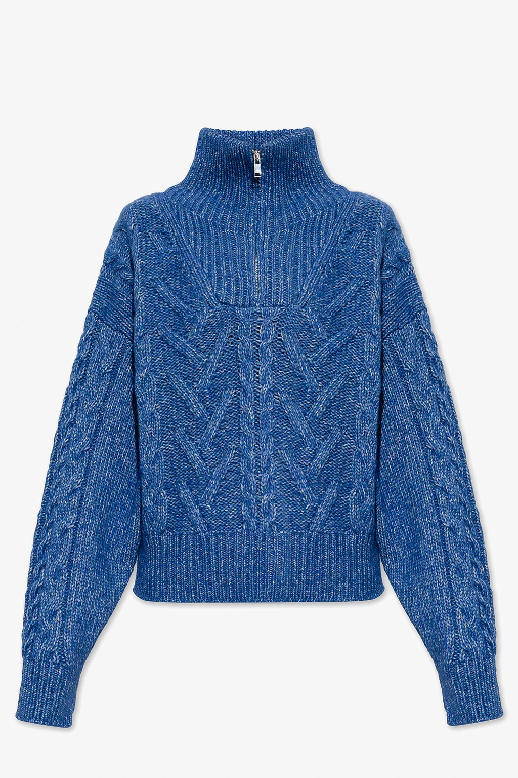 Sweater with standing collar