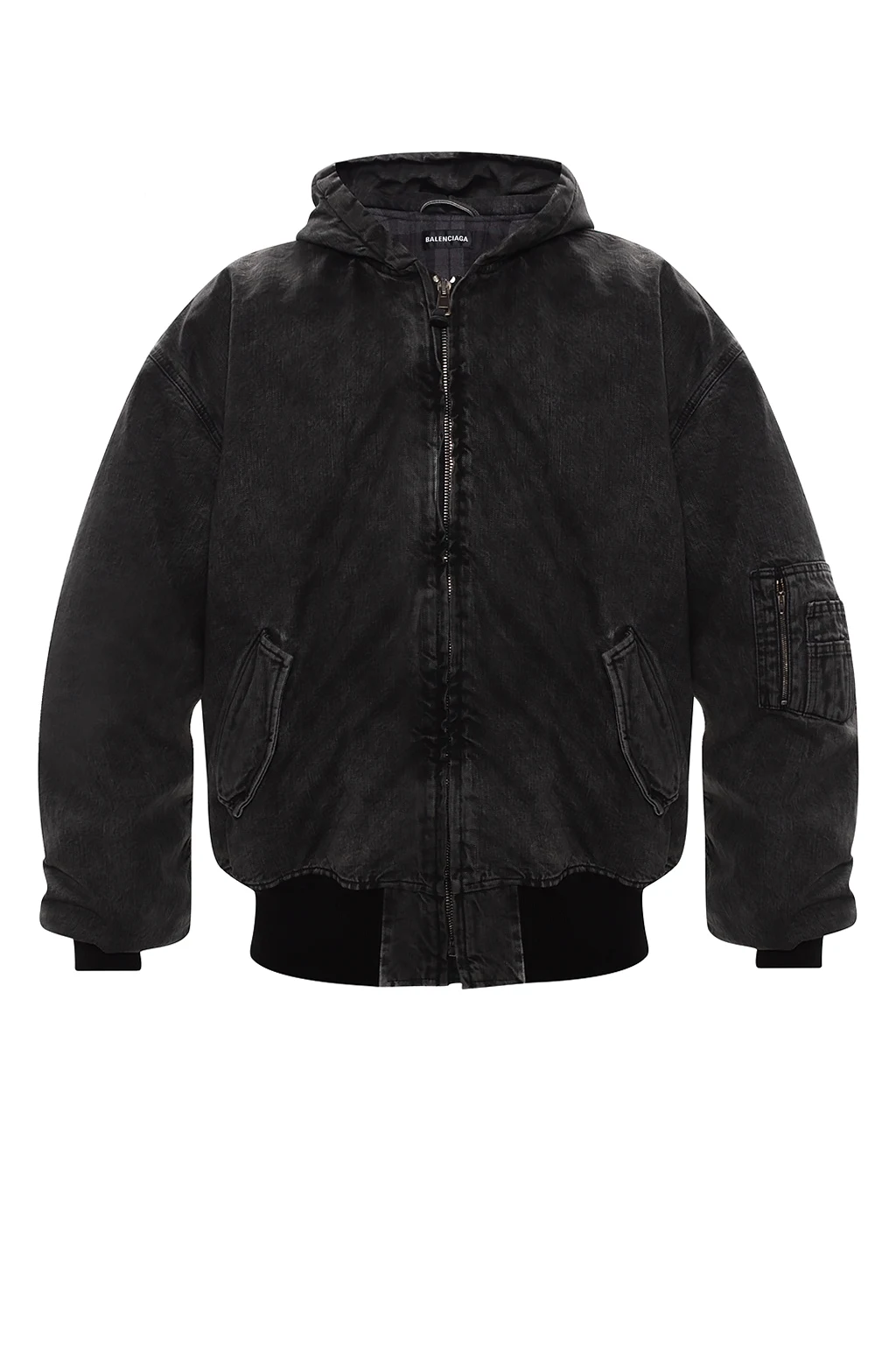 GREY Hooded denim jacket