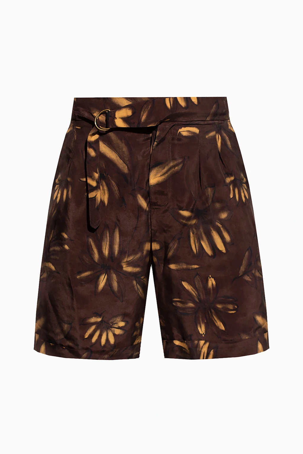 BROWN Floral print shorts