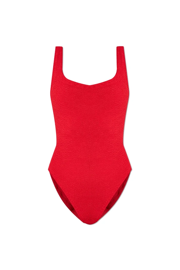 BLUE One-piece swimsuit `Square`