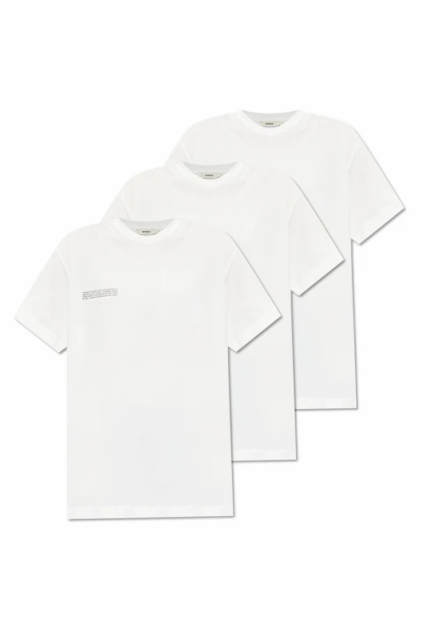 kremowy Trójpak t-shirtów