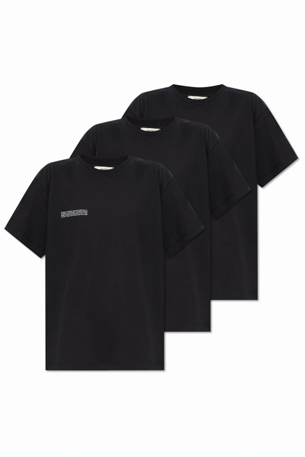 CZARNY Trójpak t-shirtów