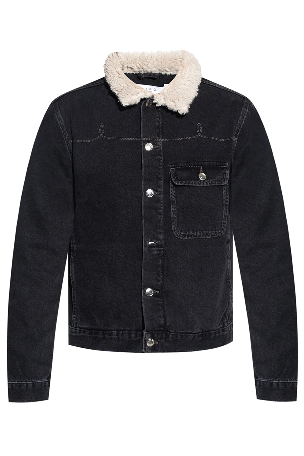 Jeansowa kurtka z futrzanym kołnierzem