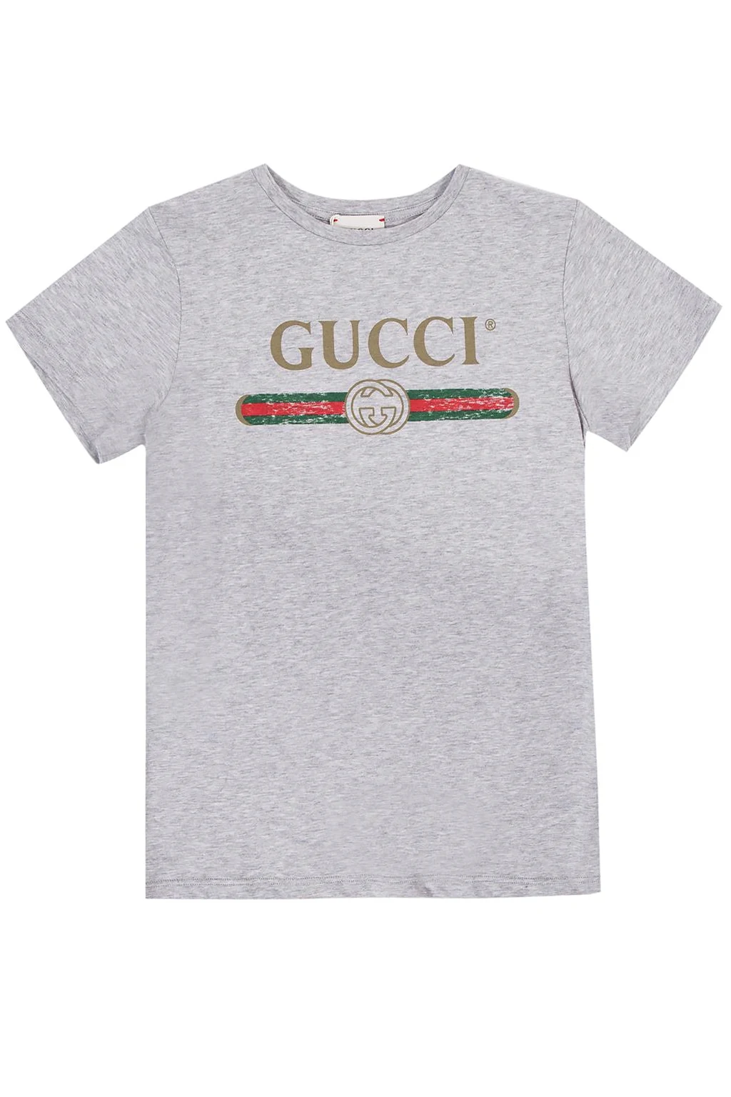 GREY T-shirt with a print and logo