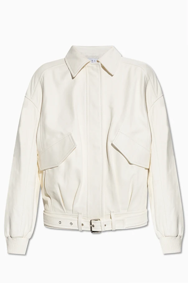 BIAŁY  Kurtka skórzana `Manka`