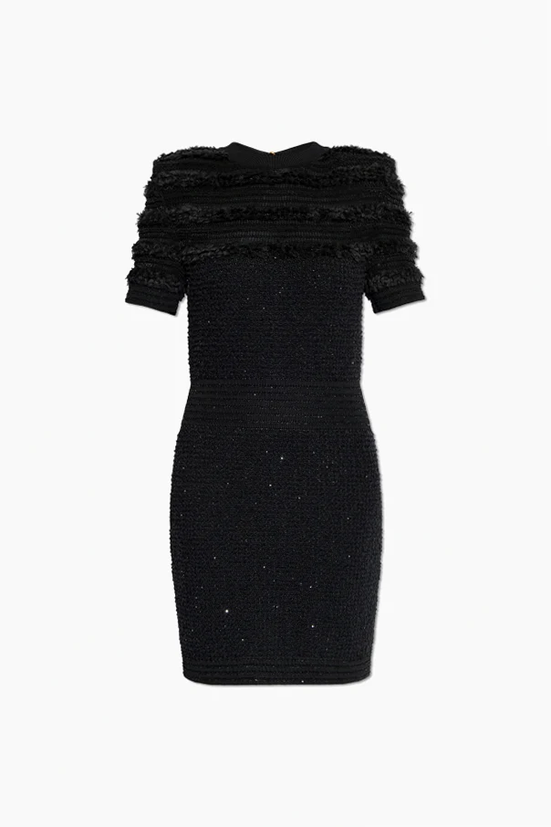SCHWARZ Kleid mit schimmernden Pailletten