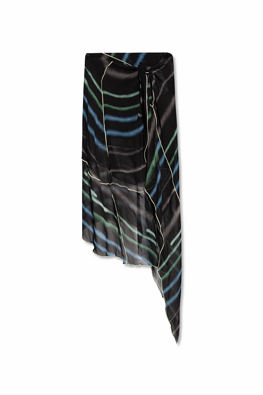 BLACK ’O-Rubino’ asymmetrical skirt