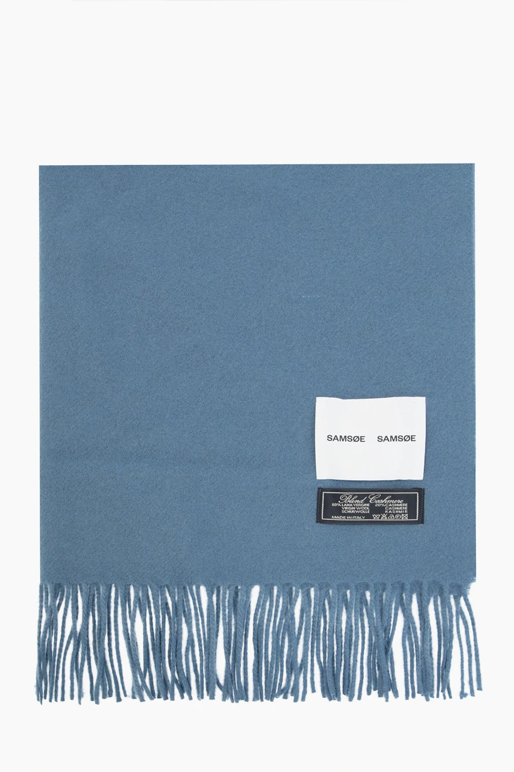 BLUE Fringed scarf