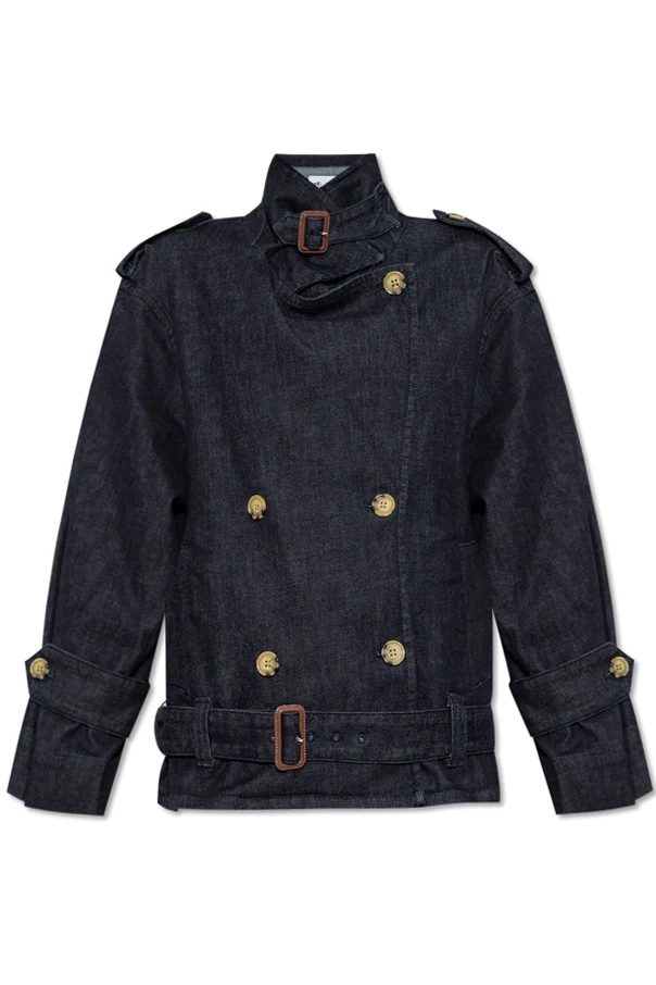 GRANATOWY Jeansowa kurtka