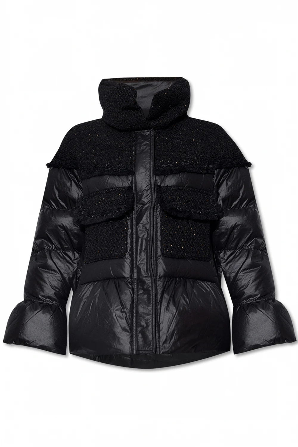 BLACK Quilted down jacket