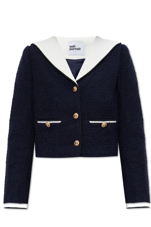NAVY BLUE Jacket with collar