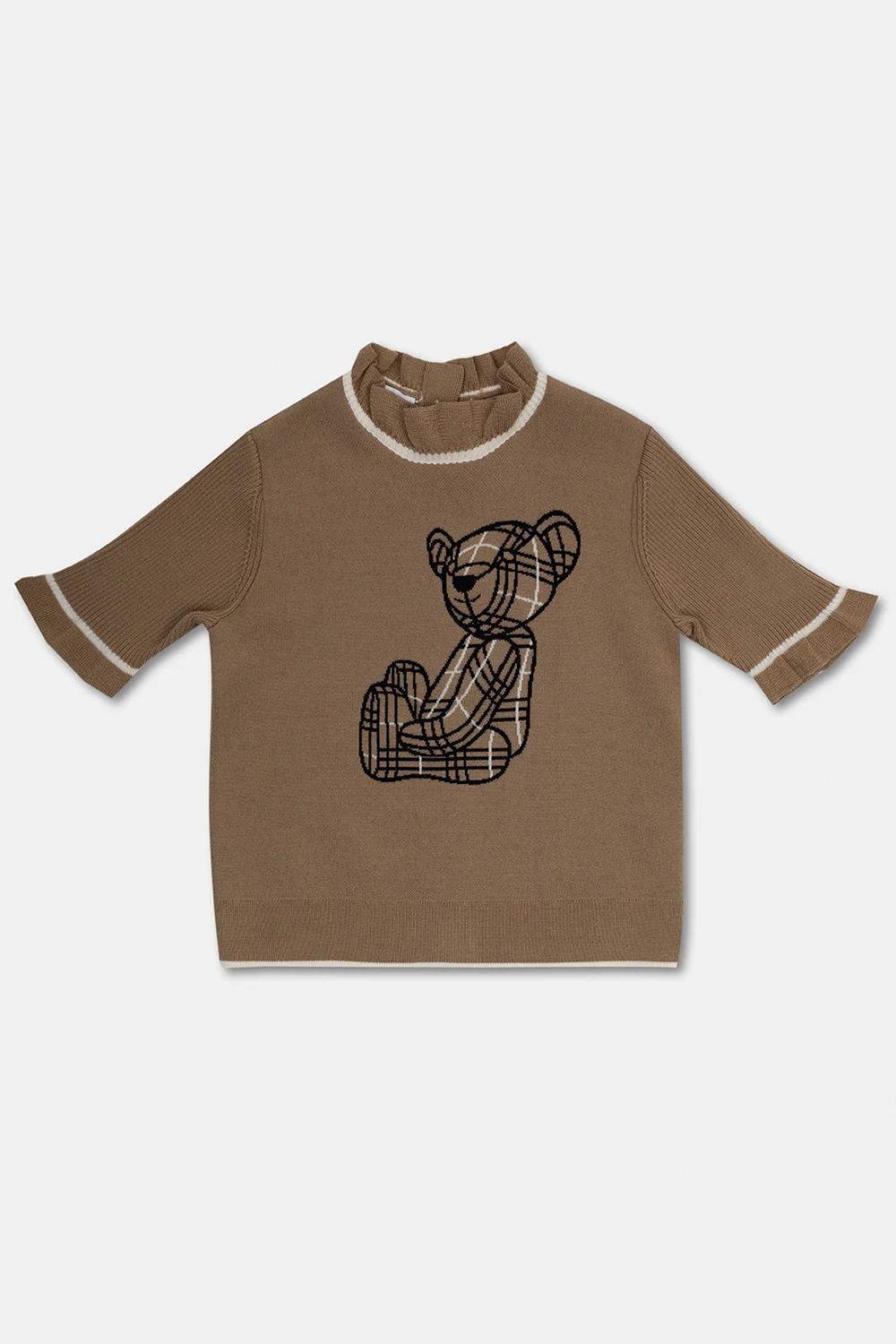 beige ‘Avrile’ sweater with decorative sleeves