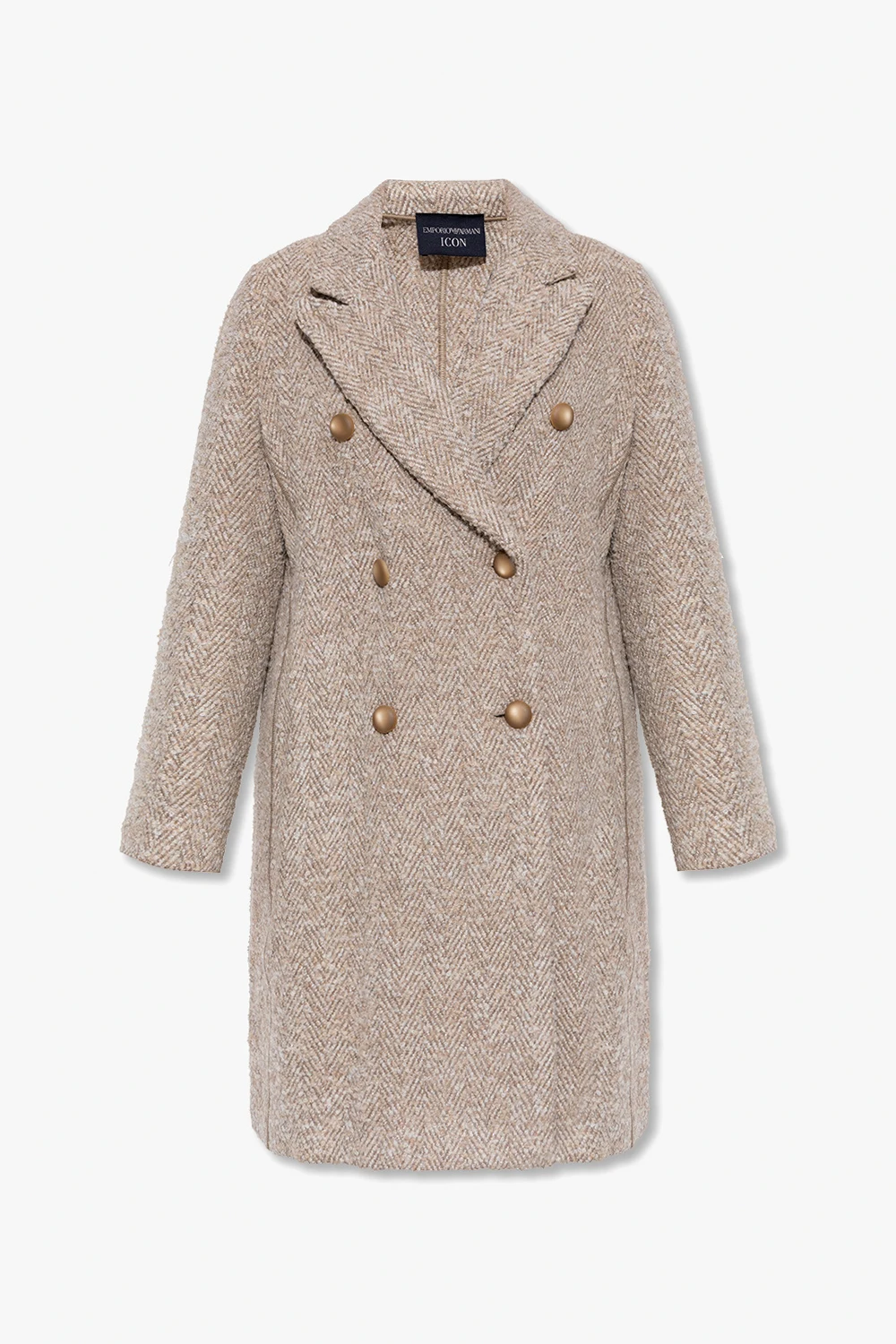 beige Double-breasted coat