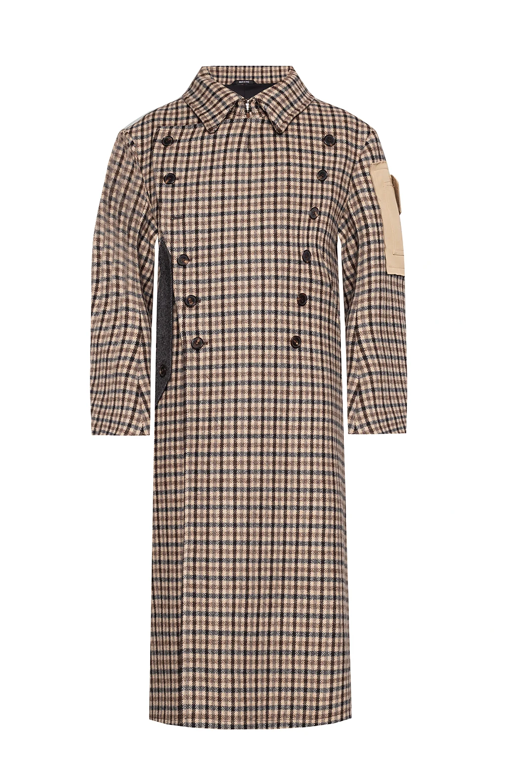 Checked coat
