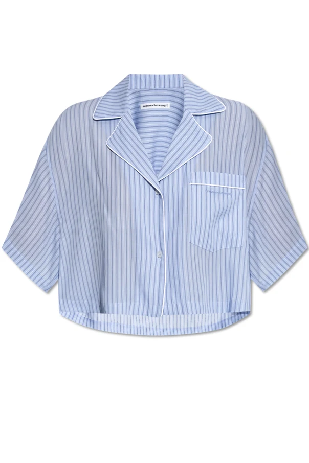 BLAU Locker geschnittenes Hemd mit Streifenmuster