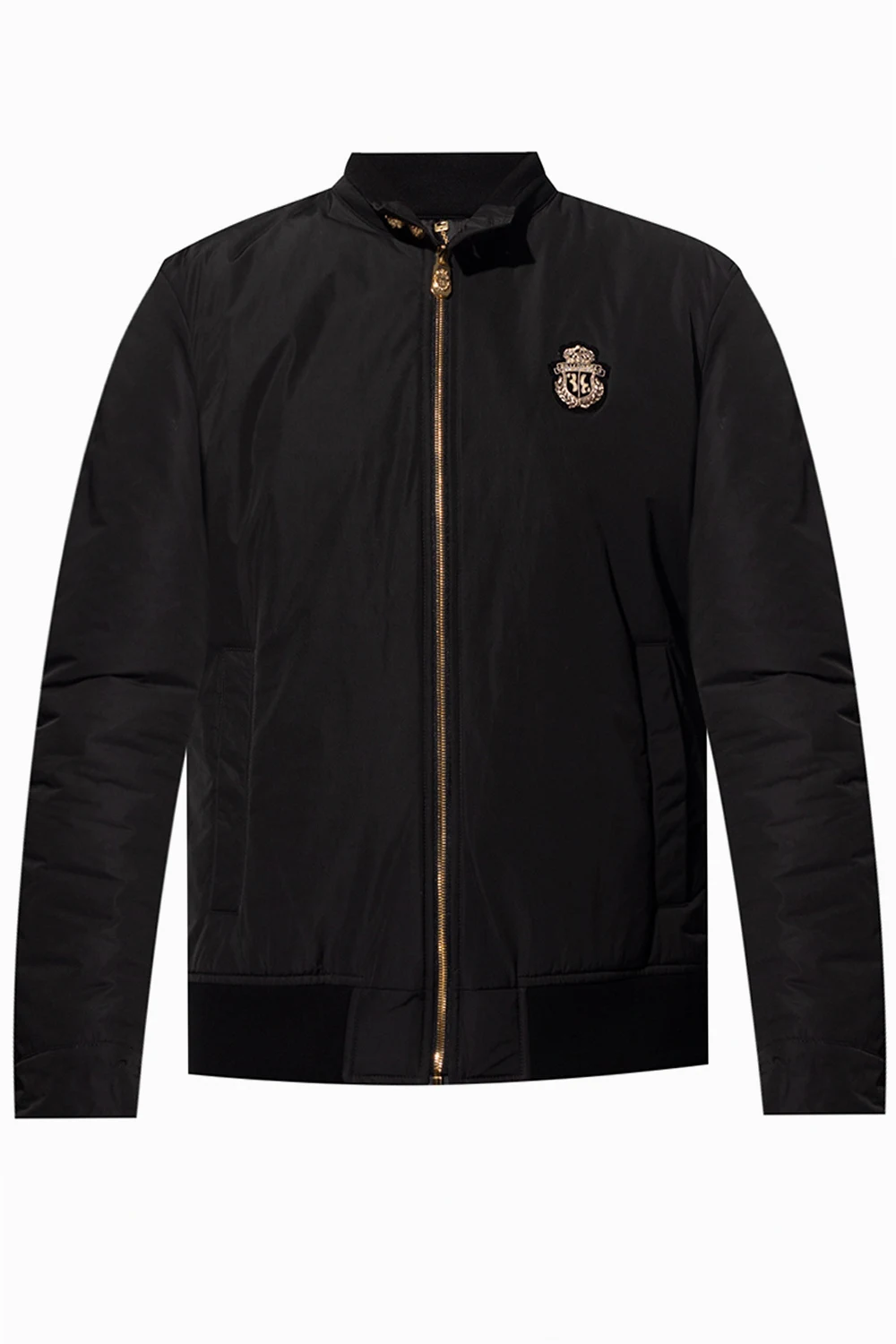 BLACK Jacket with band collar