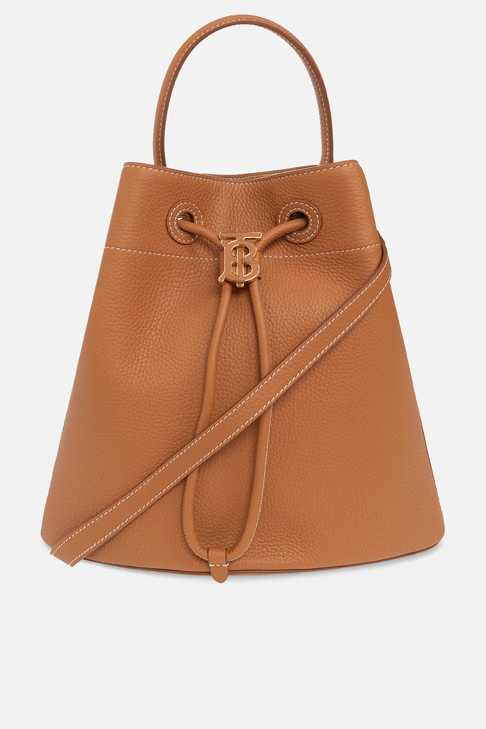 BROWN Leather bucket bag