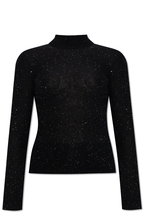 SCHWARZ Pullover mit schimmernden Pailletten