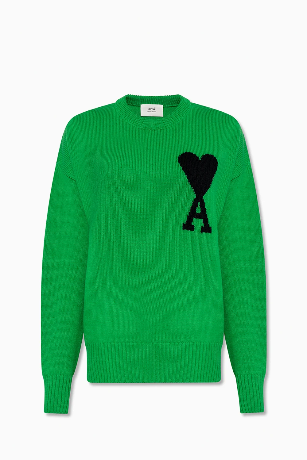 Wool sweater with logo