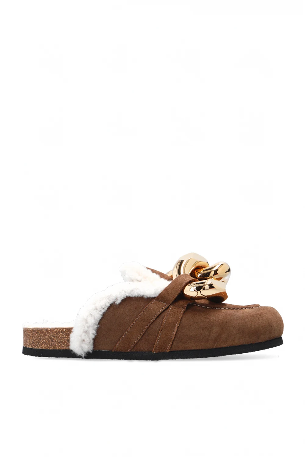 BROWN Suede slides