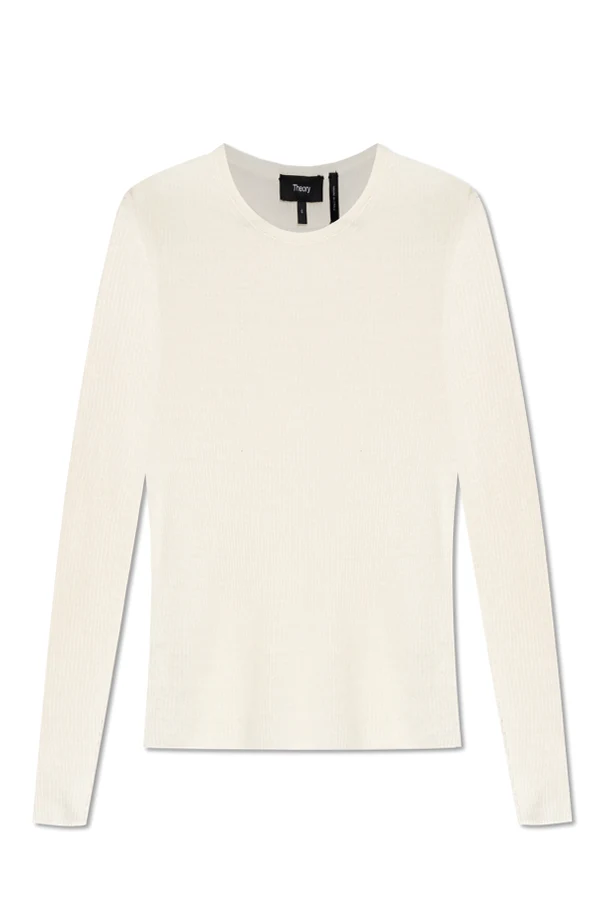 WHITE Fitted long-sleeve top