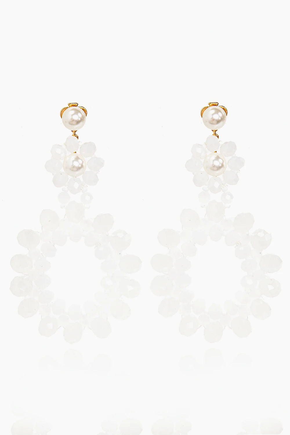 WHITE ‘Marguerite’ drop earrings