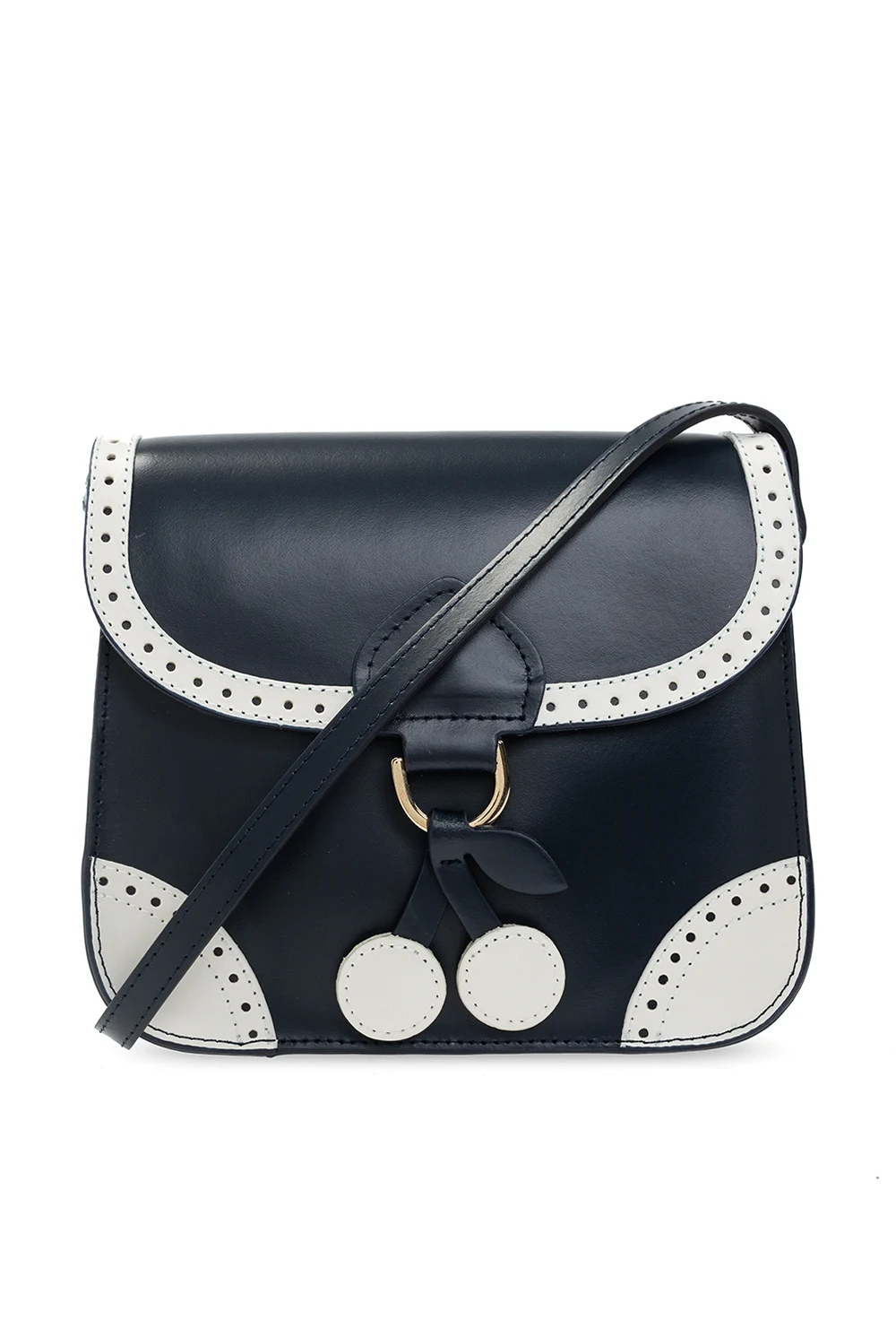 NAVY BLUE Leather shoulder bag
