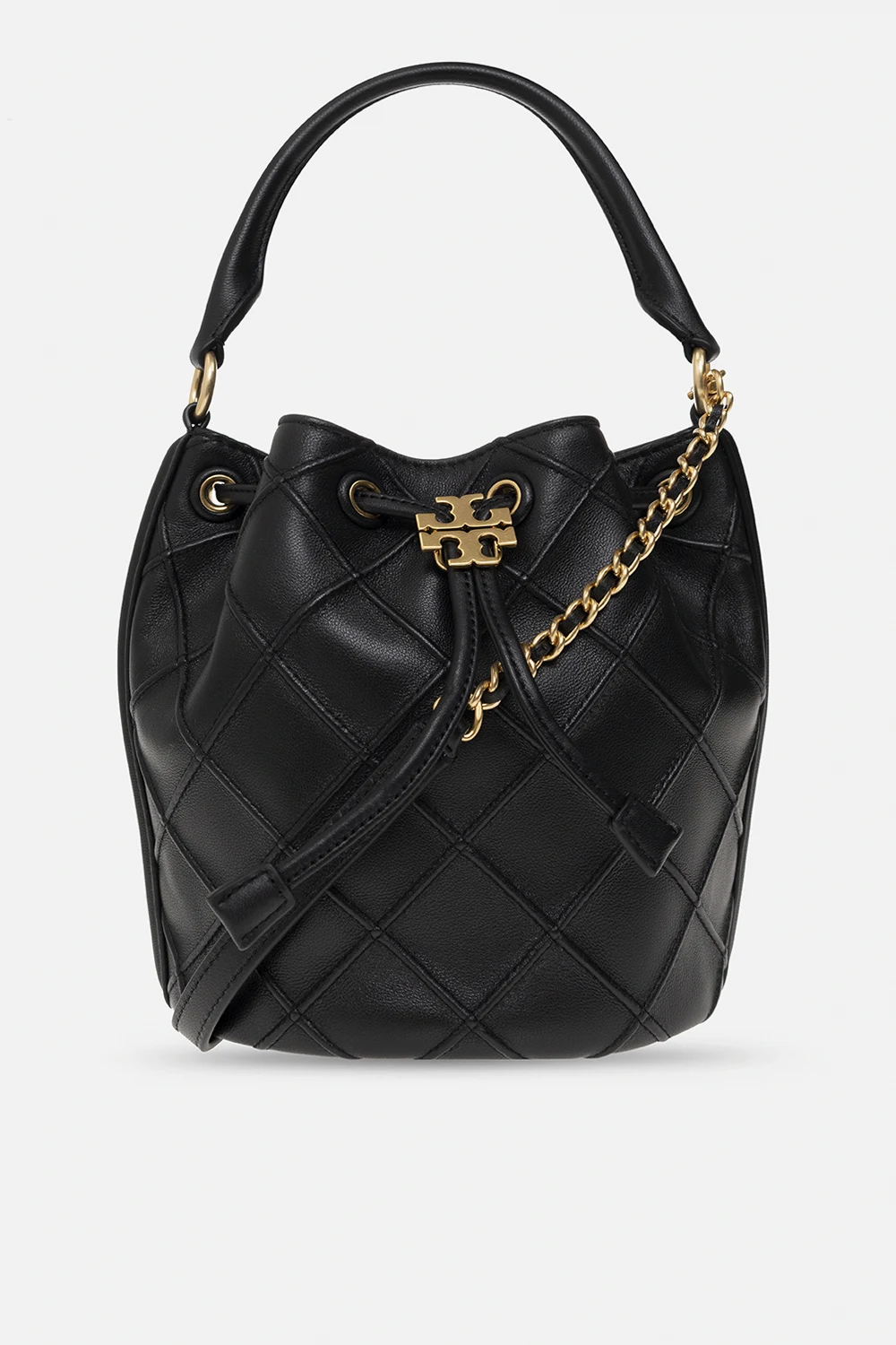 BLACK ‘Fleming Large’ bucket shoulder bag