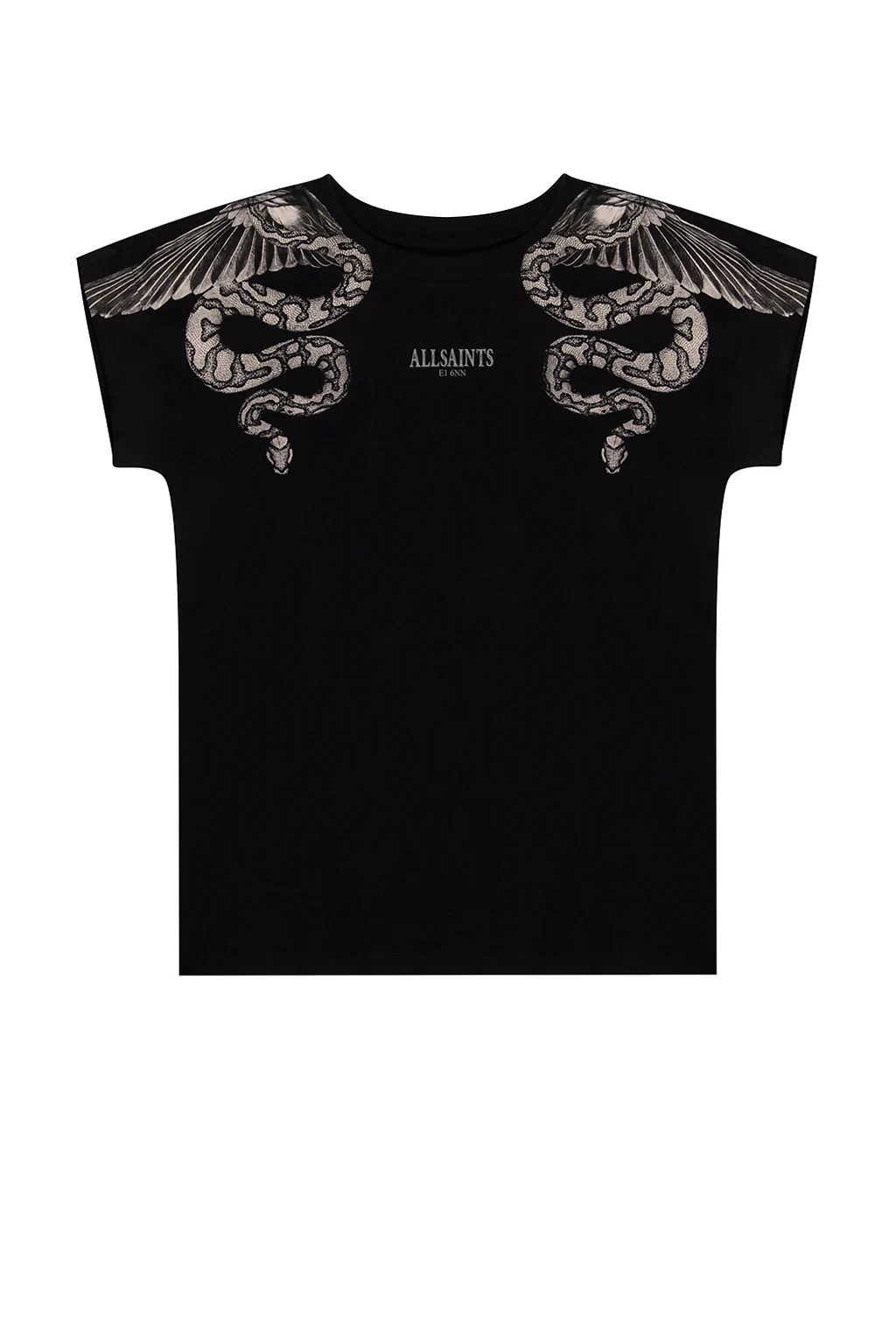 BLACK ‘Snake Eagle’ T-shirt with logo