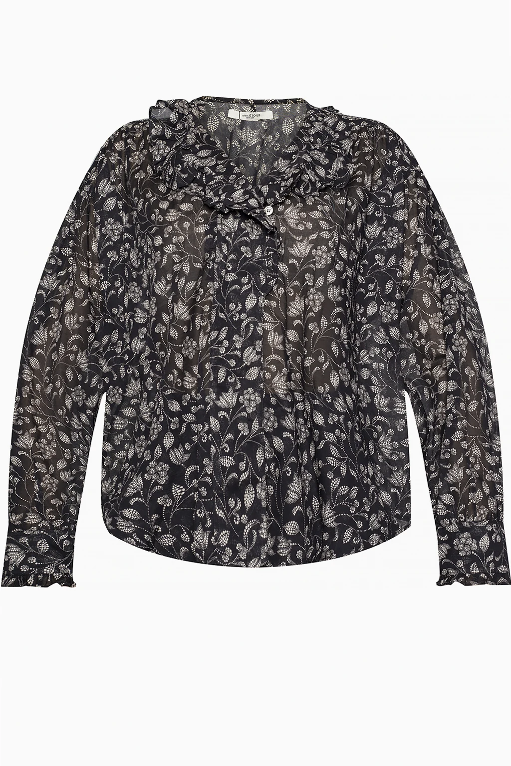 Floral-motif shirt