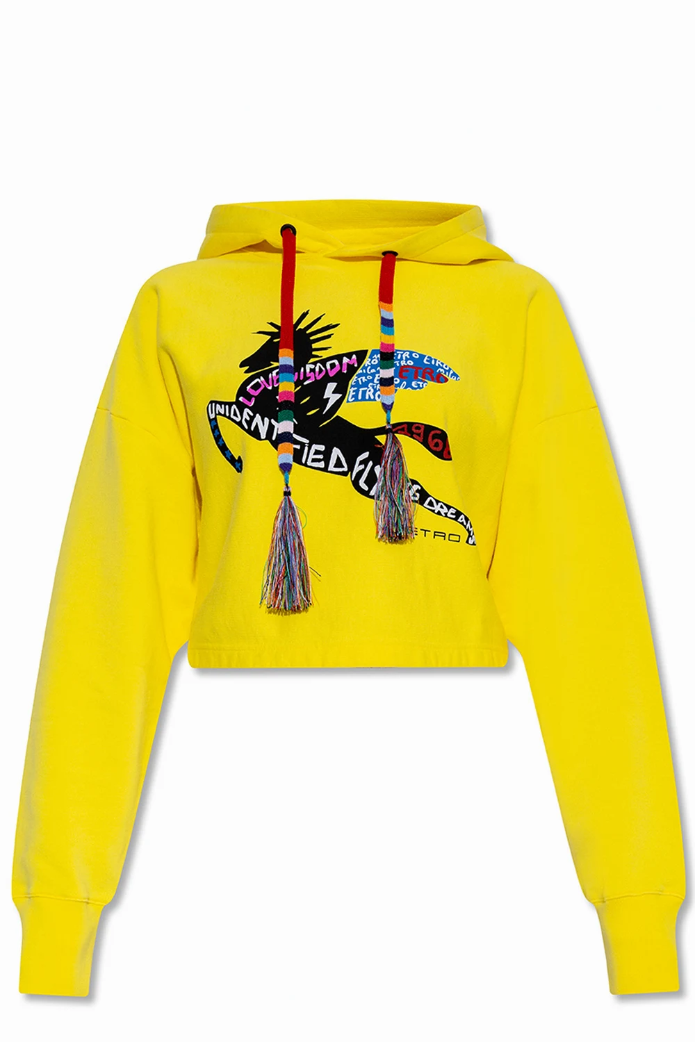 Cropped hoodie with logo